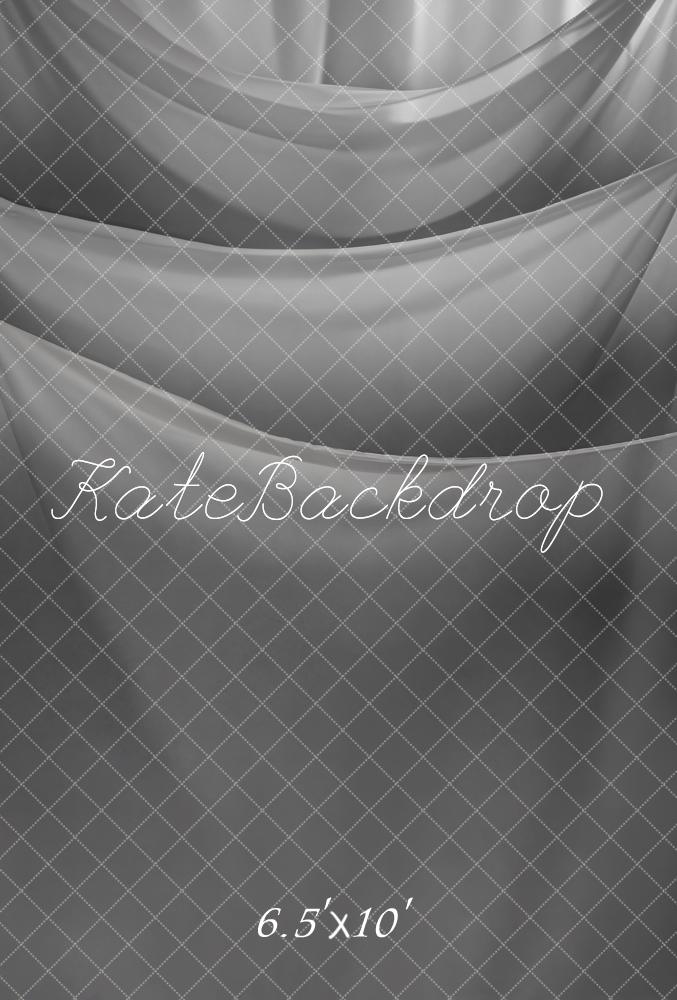 Kate Grey Draped Layers Fleece Backdrop Designed by Emetselch -UK