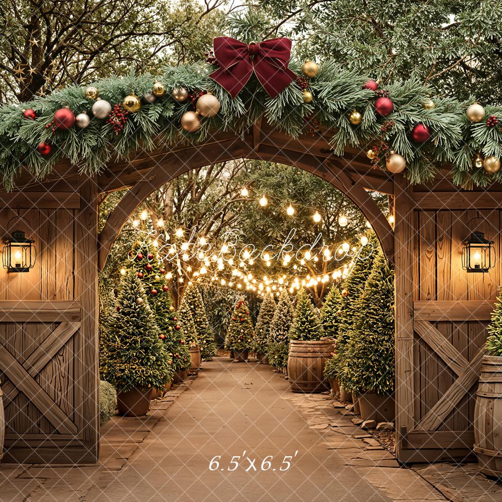 Kate Christmas Archway Garland Fairy Lights Backdrop Designed by Emetselch
