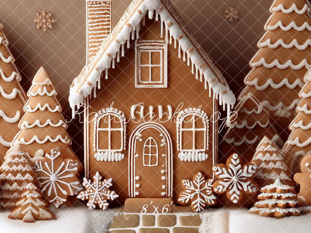 Kate Christmas Gingerbread Trees Backdrop Designed by Mandy Ringe Photography -UK