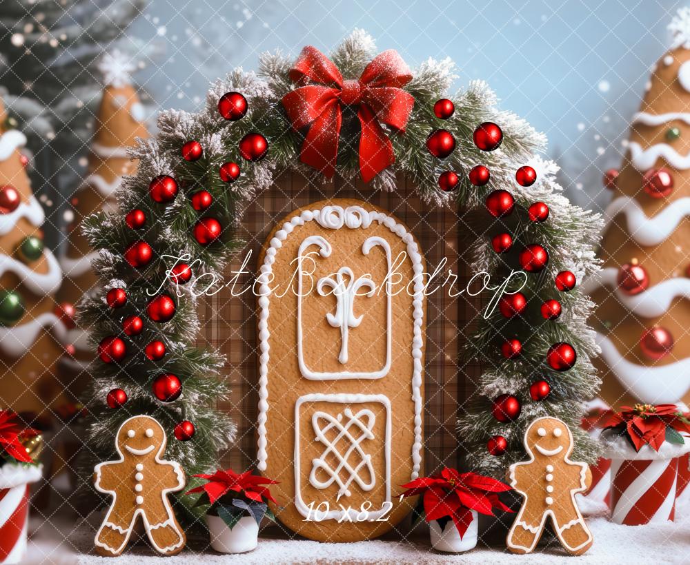 Kate Christmas Gingerbread House Garland Backdrop Designed by Mini MakeBelieve -UK