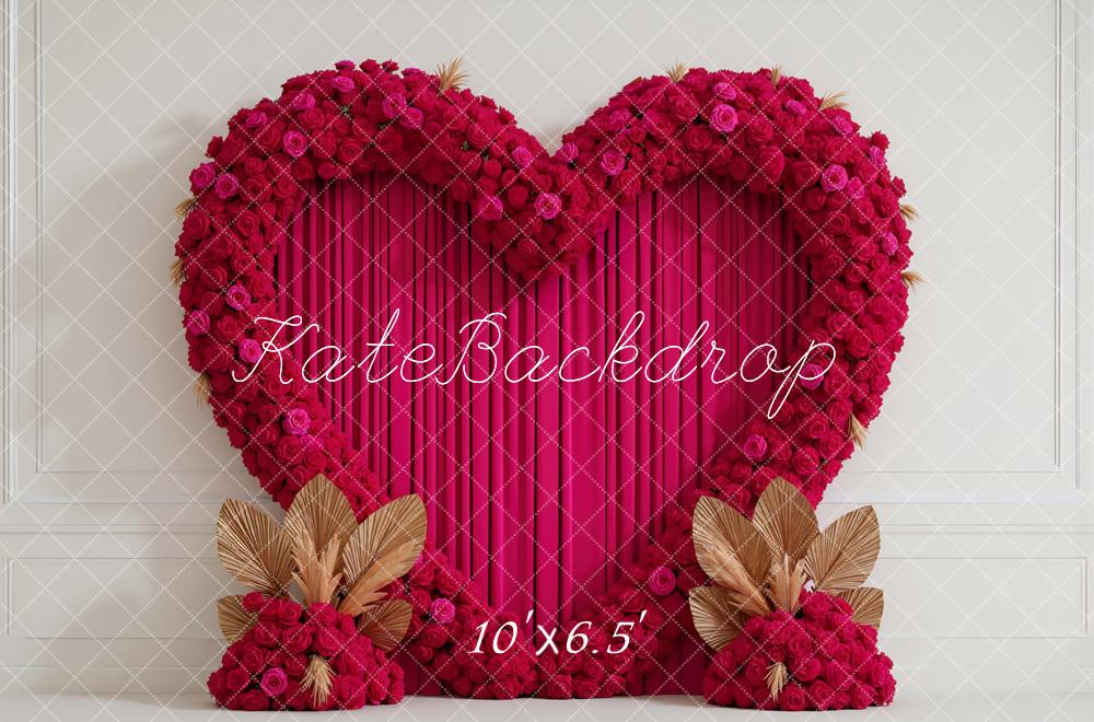 Kate Valentine Heart Arch Red Roses Backdrop Designed by Mini MakeBelieve -UK