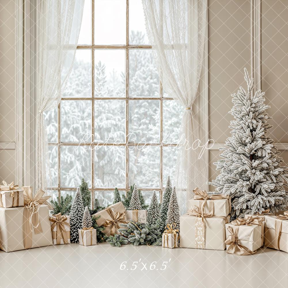 Kate Christmas Gifts Frosted Tree Window Backdrop Designed by Emetselch -UK