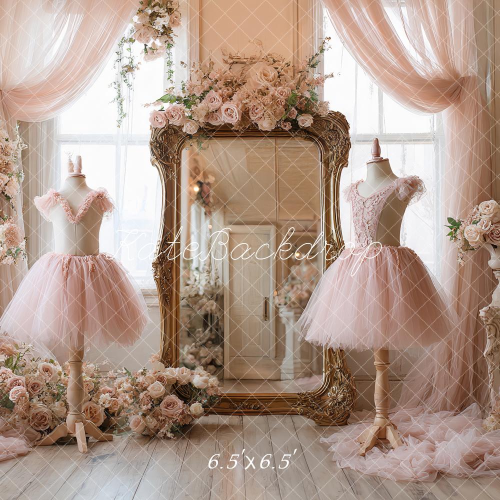 Kate Ballet Dress Pink Floral Mirror Backdrop Designed by Ashley Paul