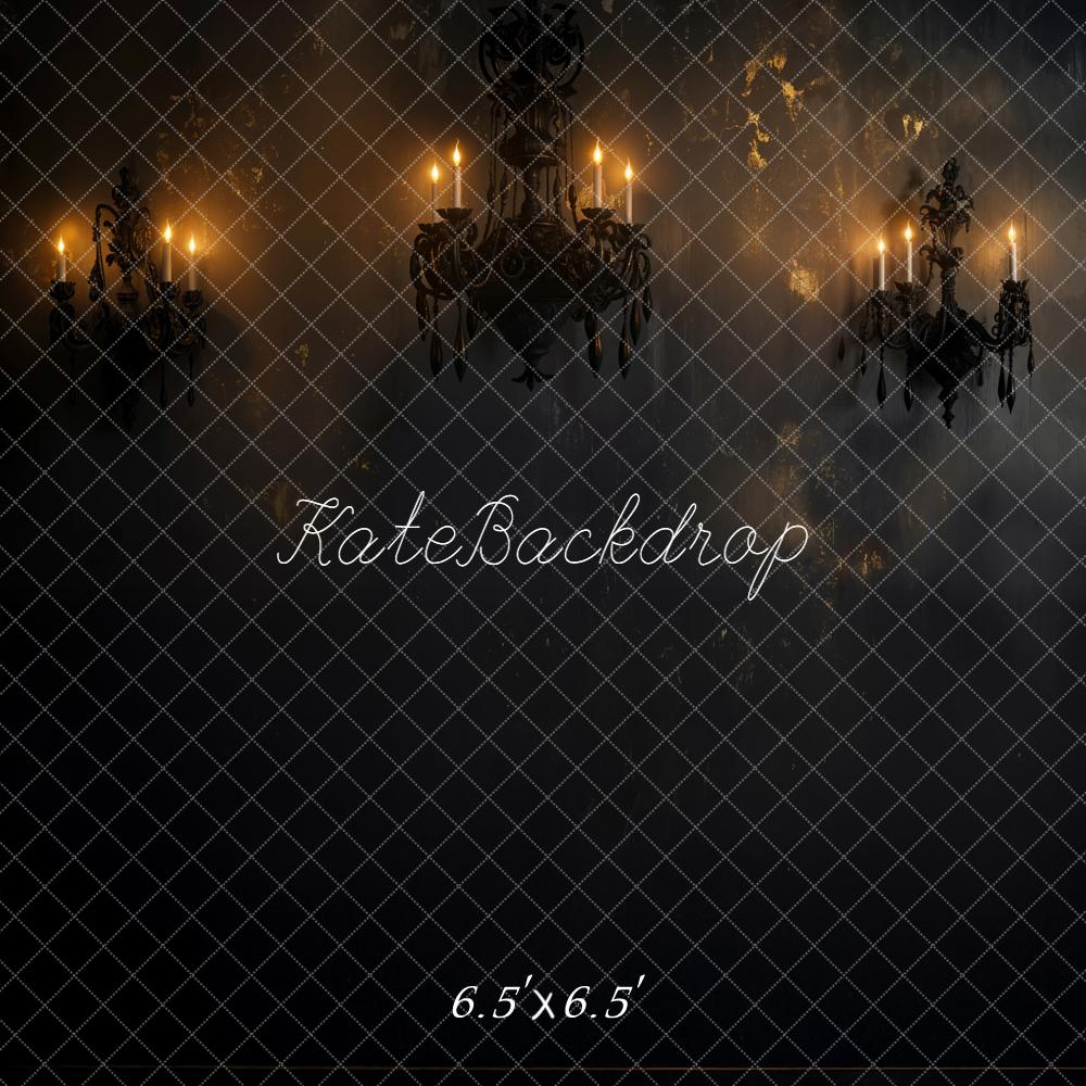 Kate Candle Chandeliers Grunge Wall Backdrop Designed by Emetselch -UK