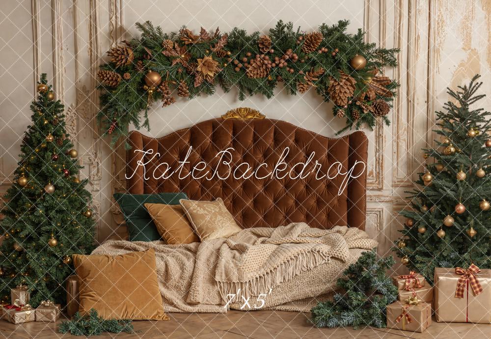 Kate Cozy Christmas Headboard Wall Backdrop Designed by Emetselch