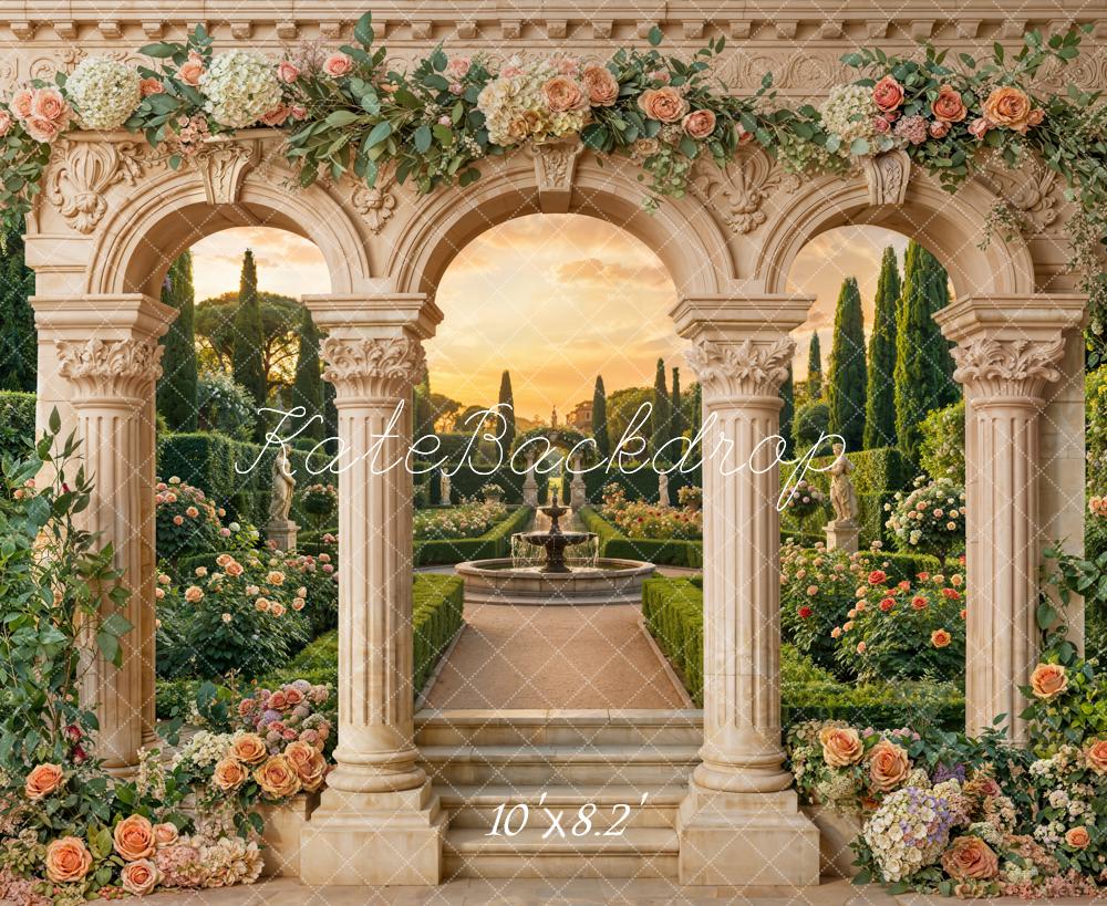 Kate Spring Garden Columns Floral Archway Backdrop Designed by Emstselch