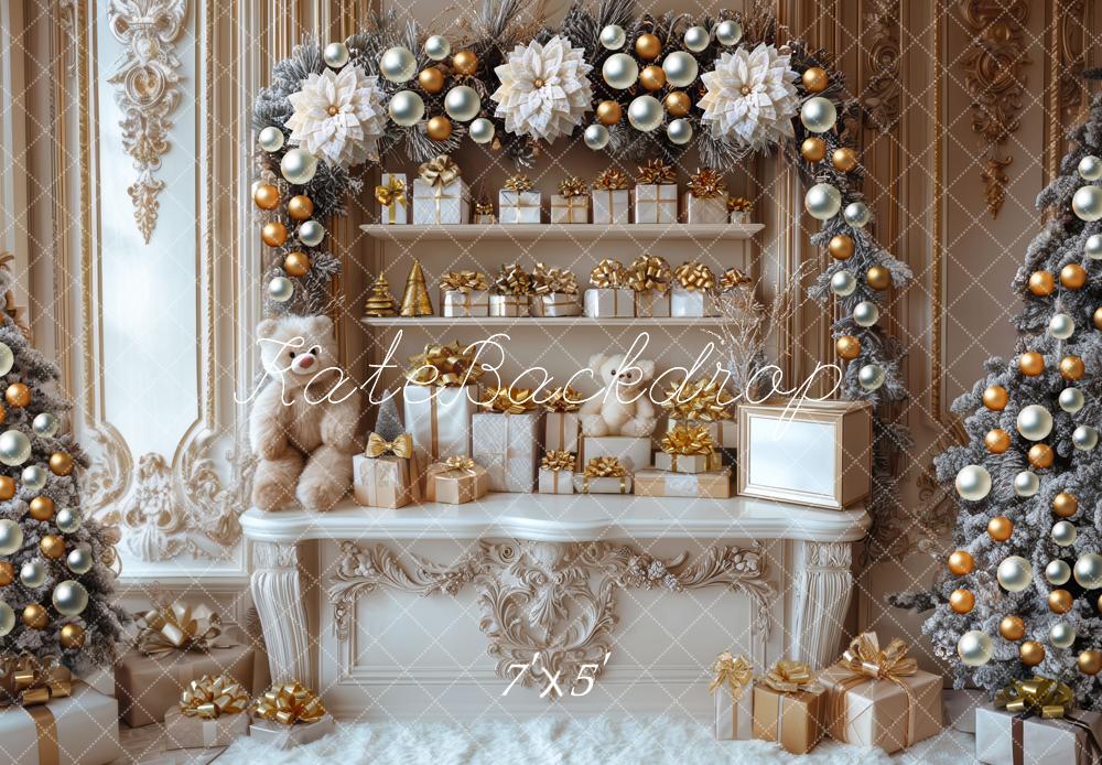 Kate Christmas Gift Arch Shelves Ornaments Backdrop Designed by Mini MakeBelieve -UK