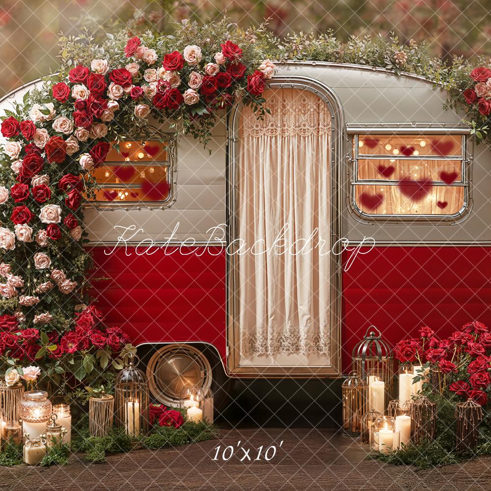 Kate Valentine Caravan Candles Romantic Floral Backdrop Designed by Emetselch