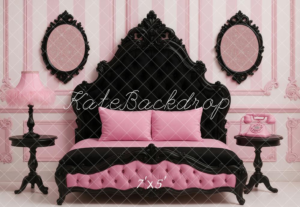 Kate Pink Vintage Bed Mirrors Backdrop Designed by Ashley Paul -UK