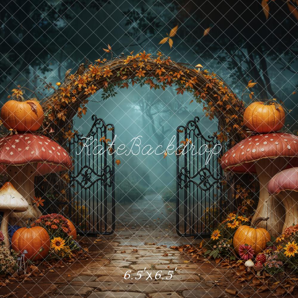 Kate Halloween Pumpkin Mushroom Arch Gate Backdrop Designed by Chain Photography -UK