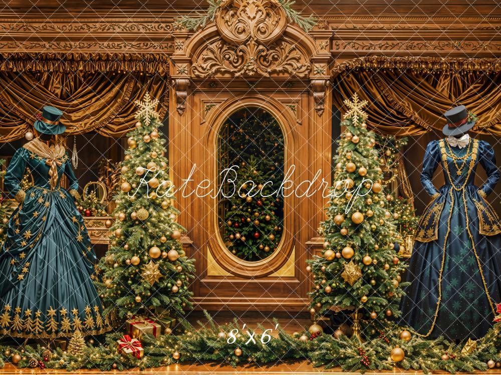 Kate Christmas Victorian Dresses Fleece Backdrop Designed by Emetselch -UK