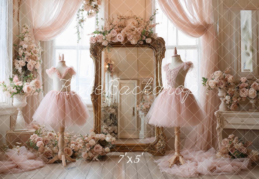 Kate Ballet Dress Pink Floral Mirror Backdrop Designed by Ashley Paul