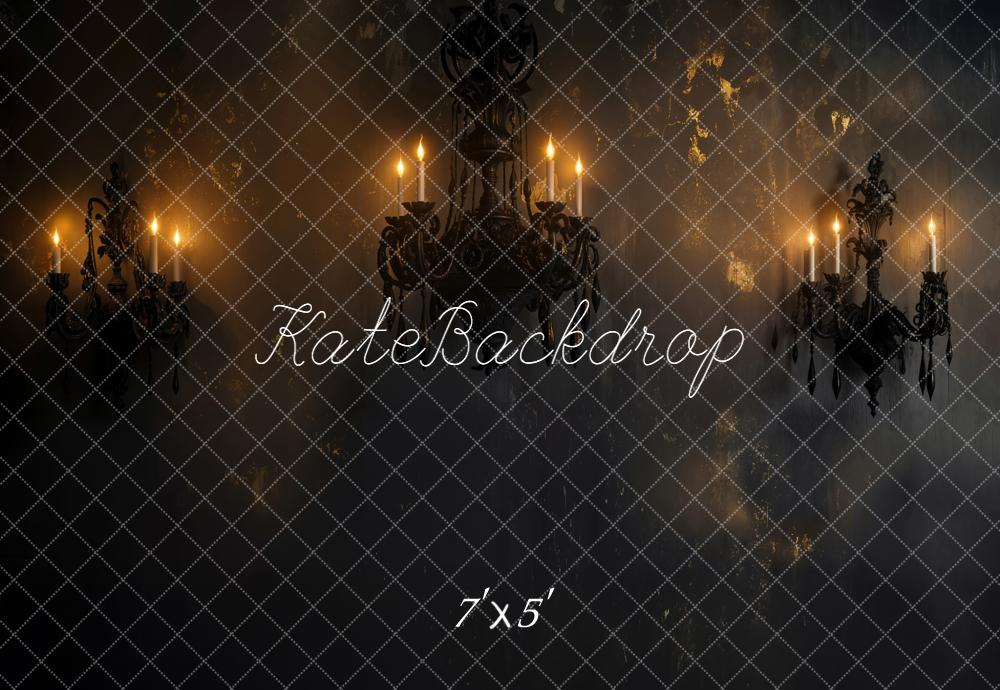 Kate Candle Chandeliers Grunge Wall Backdrop Designed by Emetselch -UK