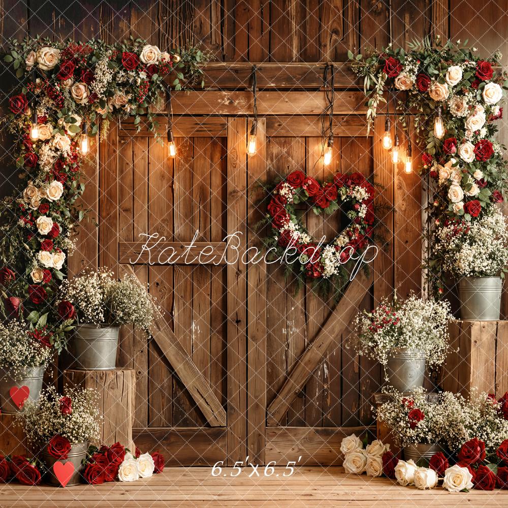 Kate Wedding Floral Arch Wood Barn Backdrop Designed by Emetselch