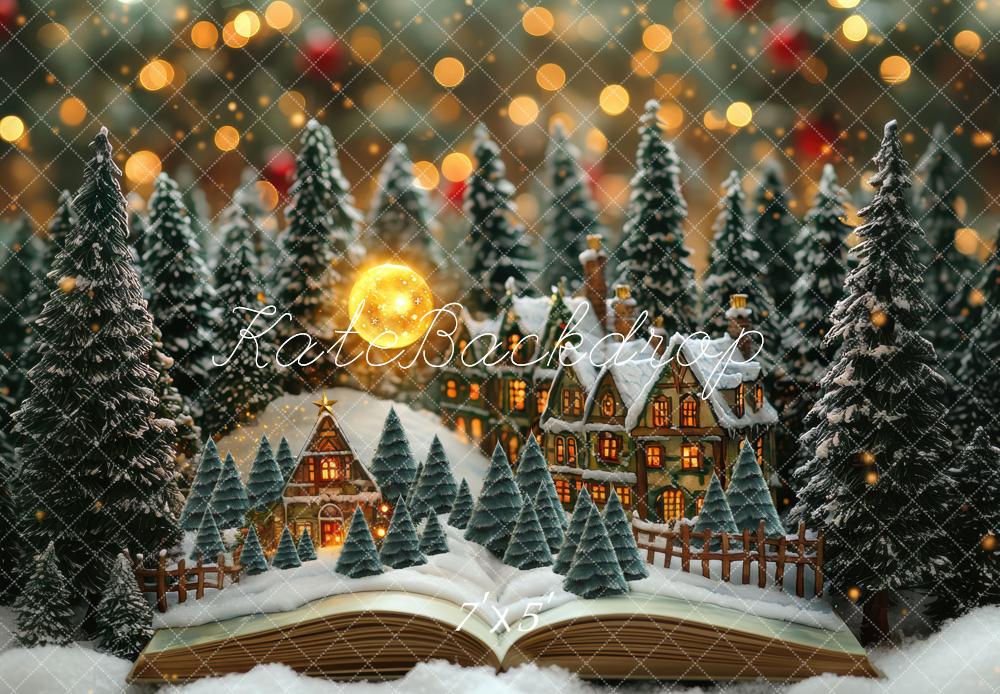 Kate Christmas Snowy Village Book Backdrop Designed by Mini MakeBelieve -UK