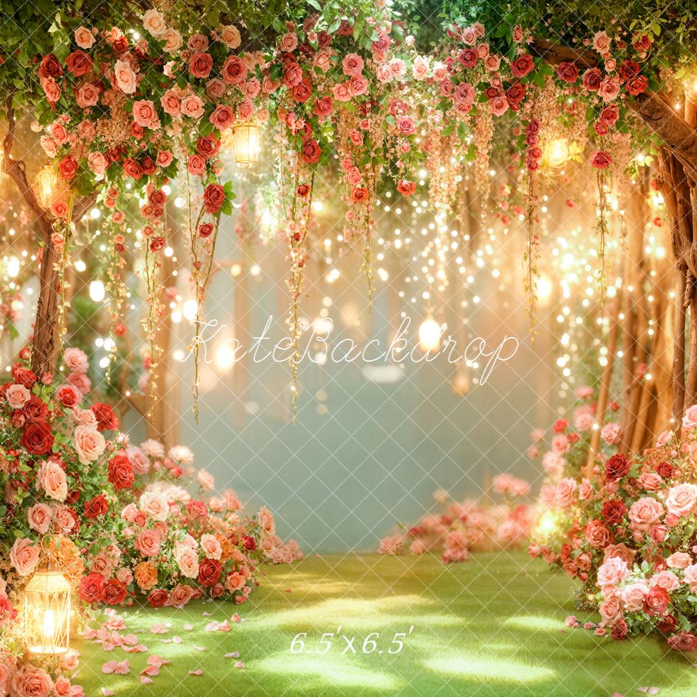 Kate Flower Arch Lanterns Greenery Backdrop Designed by Emetselch