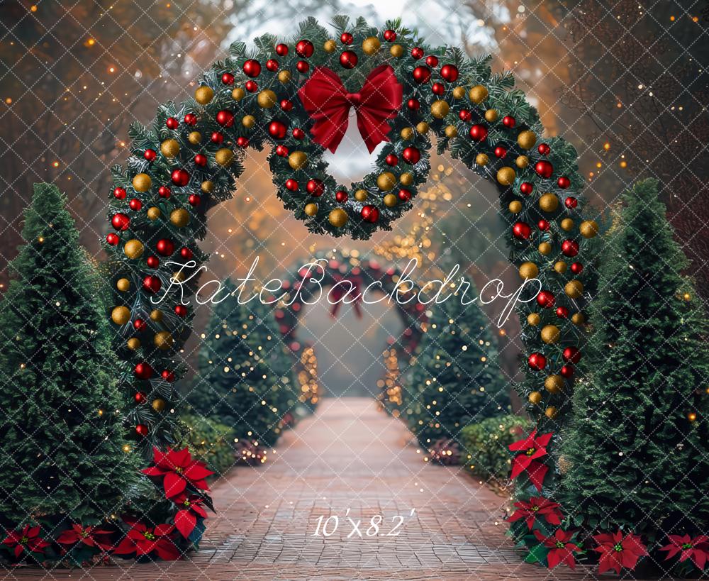 Kate Christmas Arch Garland Pine Trees Backdrop Designed by Mini MakeBelieve -UK