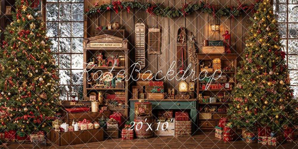 Kate Christmas Tree Toys Vintage Room Backdrop Designed by Emetselch -UK