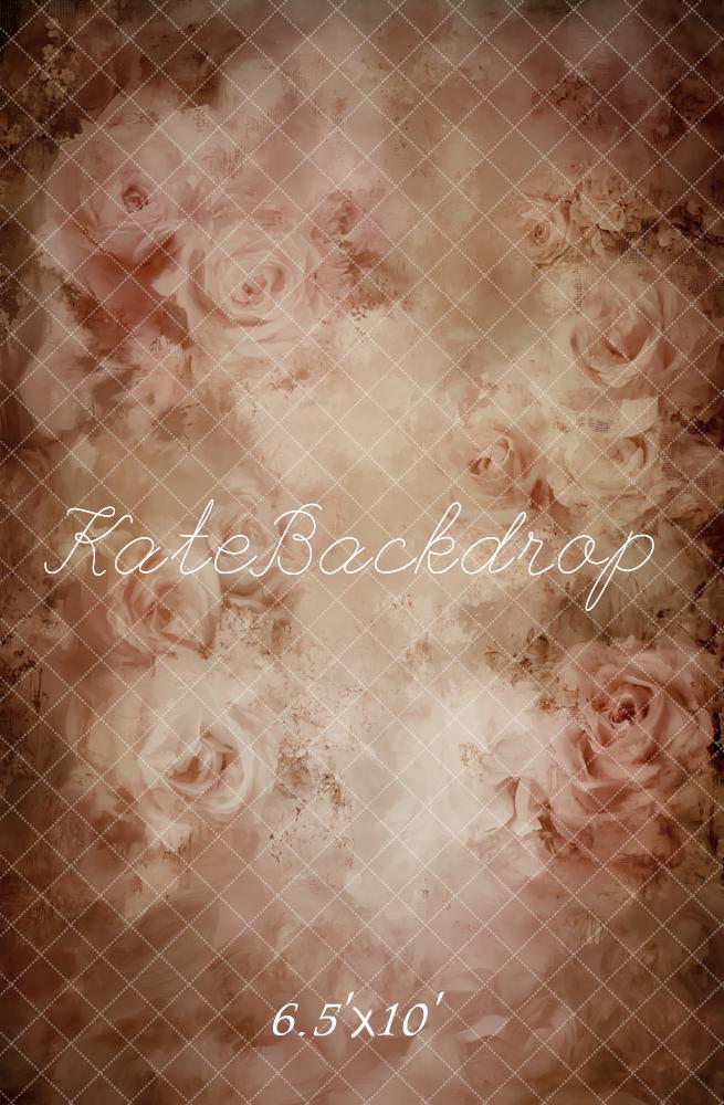 Kate Vintage Roses Abstract Texture Fleece Backdrop Designed by Emetselch -UK