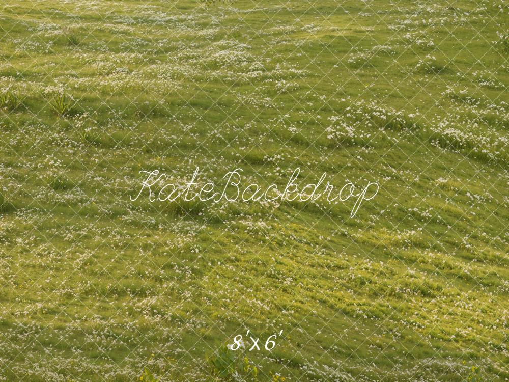 Kate Meadow Green Grass Floor Fleece Backdrop Designed by Emetselch -UK
