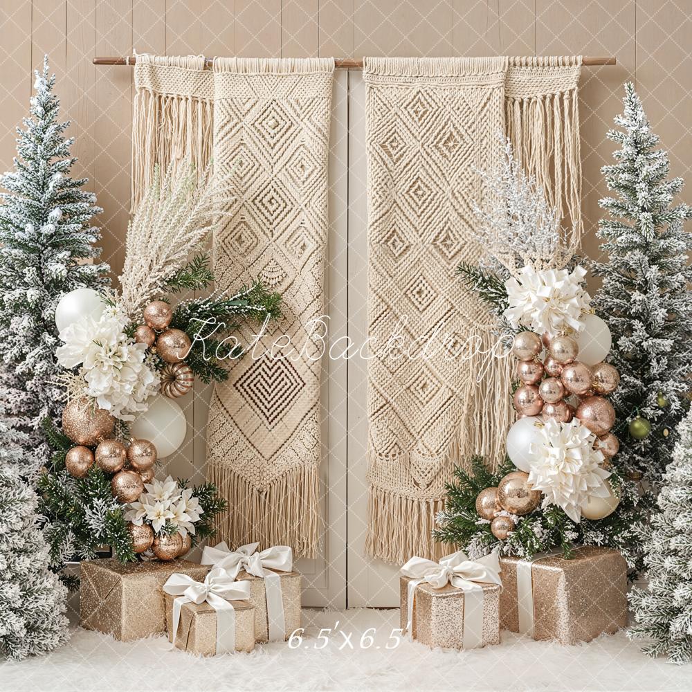 Kate Bohemian Christmas Trees Gifts Backdrop Designed by Emetselch