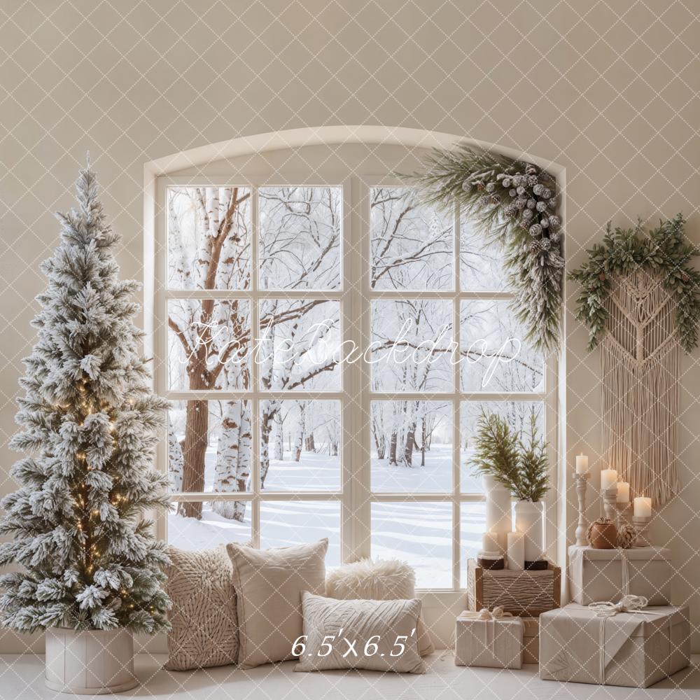 Kate Christmas Winter Tree Window Decor Backdrop Designed by Emetselch -UK