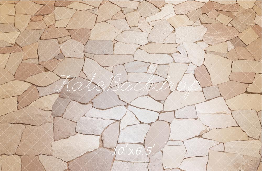 Kate Cobblestone Stone Texture Fleece Backdrop Designed by Emetselch -UK