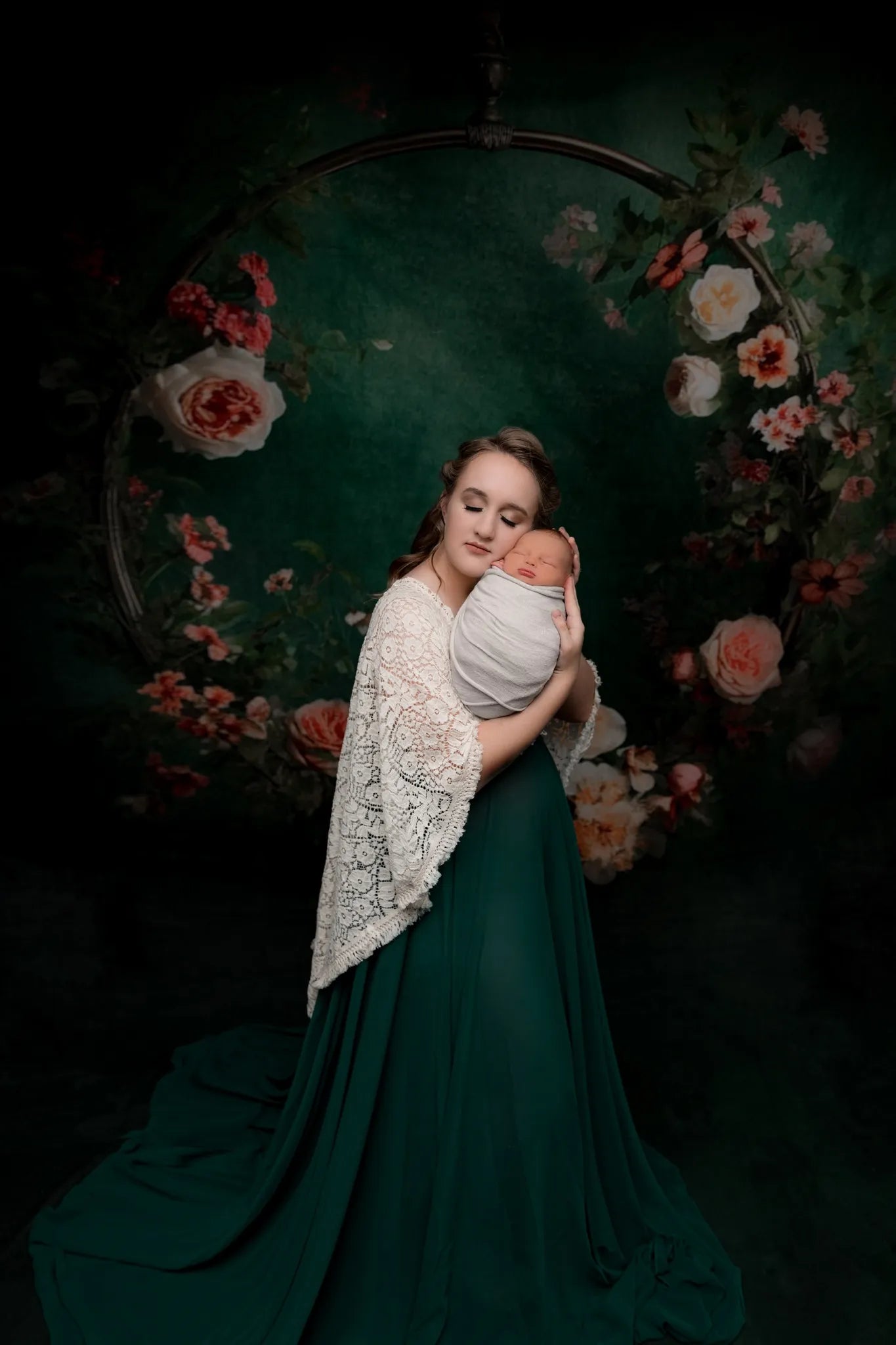 Kate Sweep Fine Art Mother's Day Floral Swing Backdrop for Photography -UK