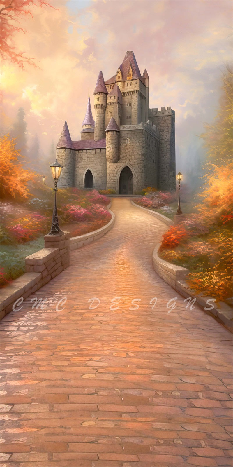 Kate Magical Autumn Castle Sweep Backdrop Designed by Candice Compton