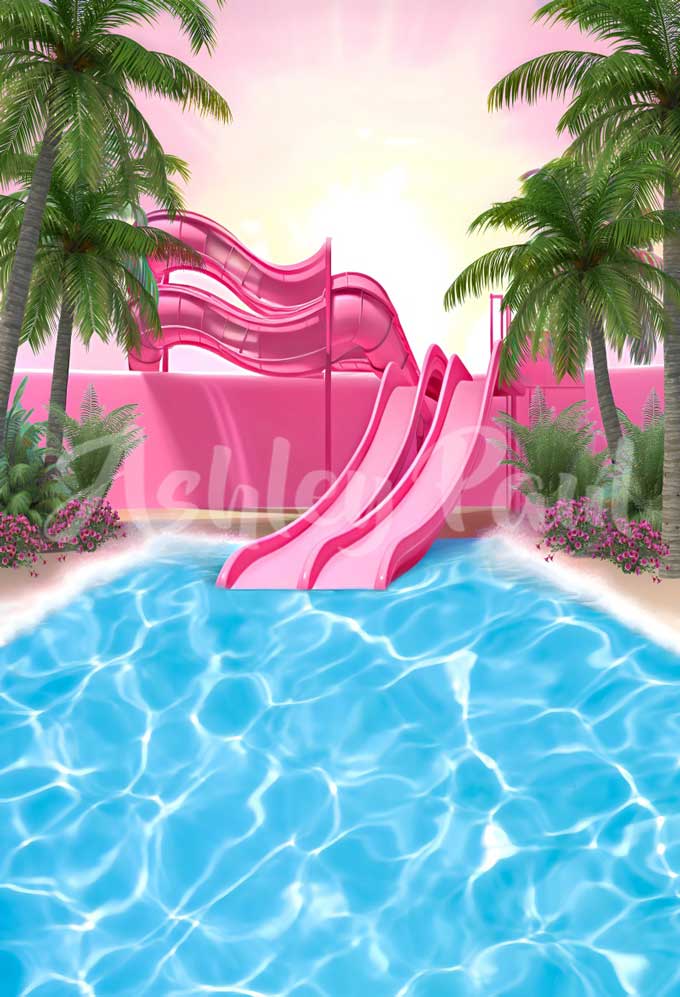 Kate Fantasy Doll Water Slide Pool Backdrop Designed by Ashley Paul