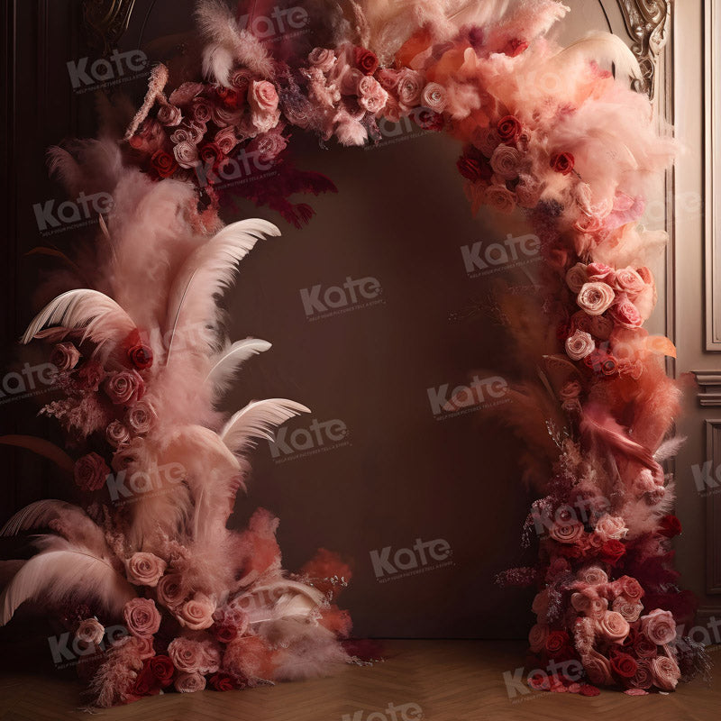 Kate Boho Red Flower Portrait Backdrop for Photography