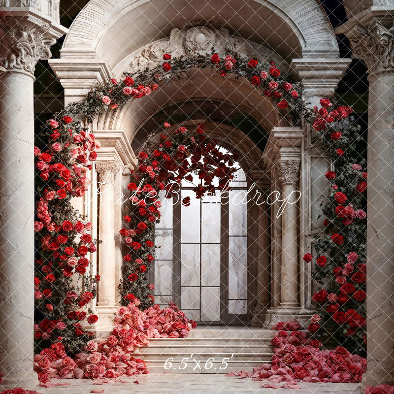 Kate Valentine's Day Flowers Arch Wall Palace Backdrop Designed by Chain Photography