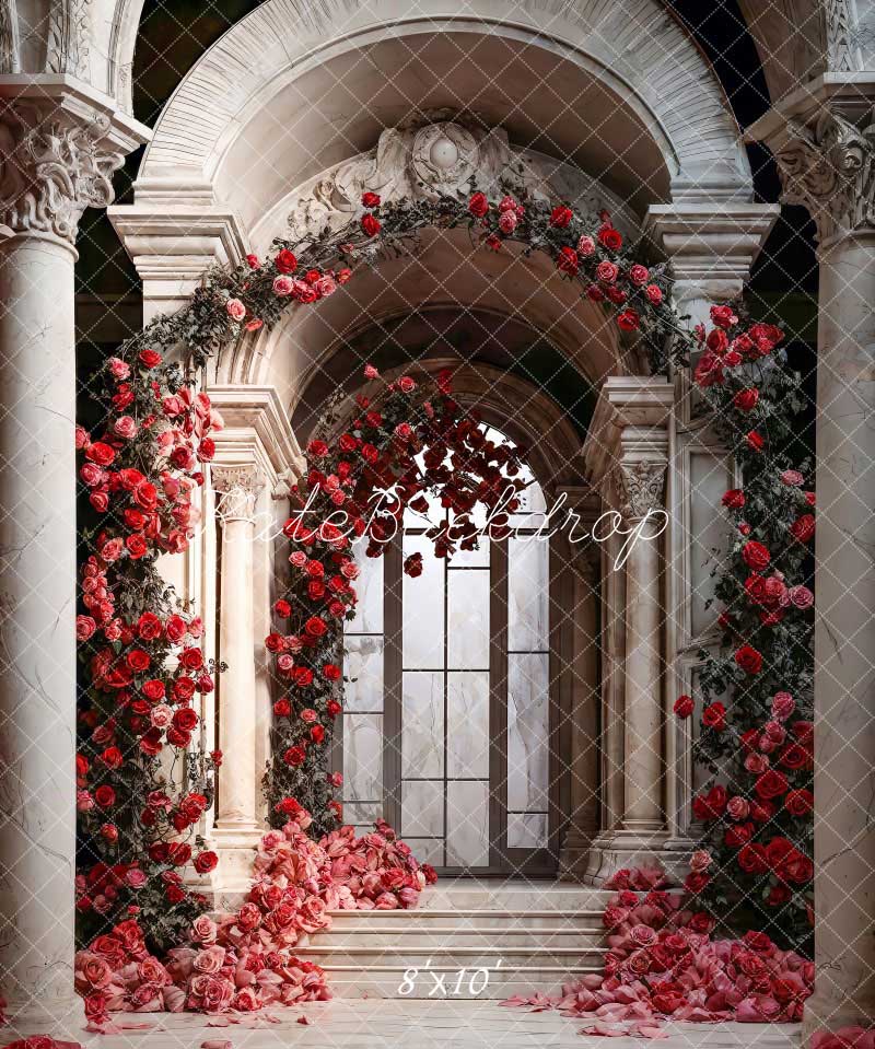Kate Valentine's Day Flowers Arch Wall Palace Backdrop Designed by Chain Photography -UK