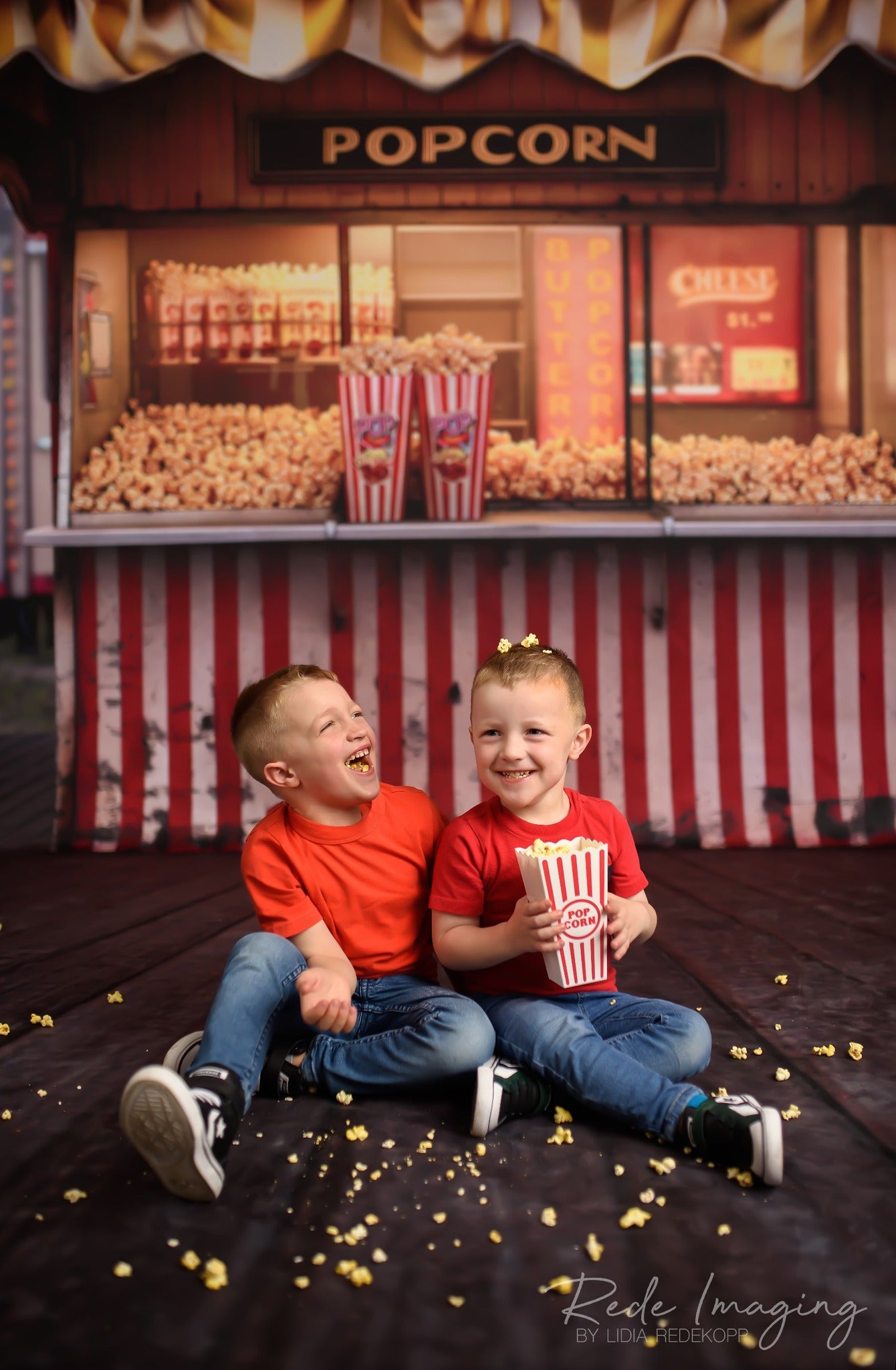 Kate Sweep Retro Carnival Popcorn Stand Backdrop Designed by Lidia Redekopp -UK