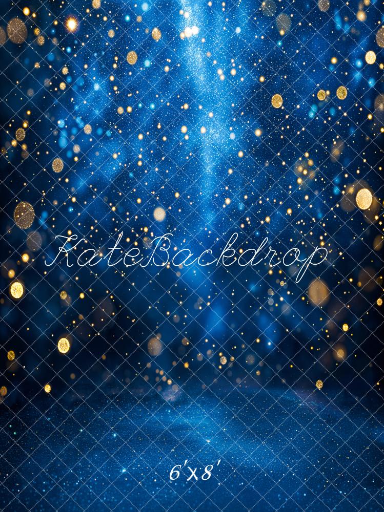 Lightning Deals Kate Blue Bokeh Glitter Backdrop Designed by Emetselch