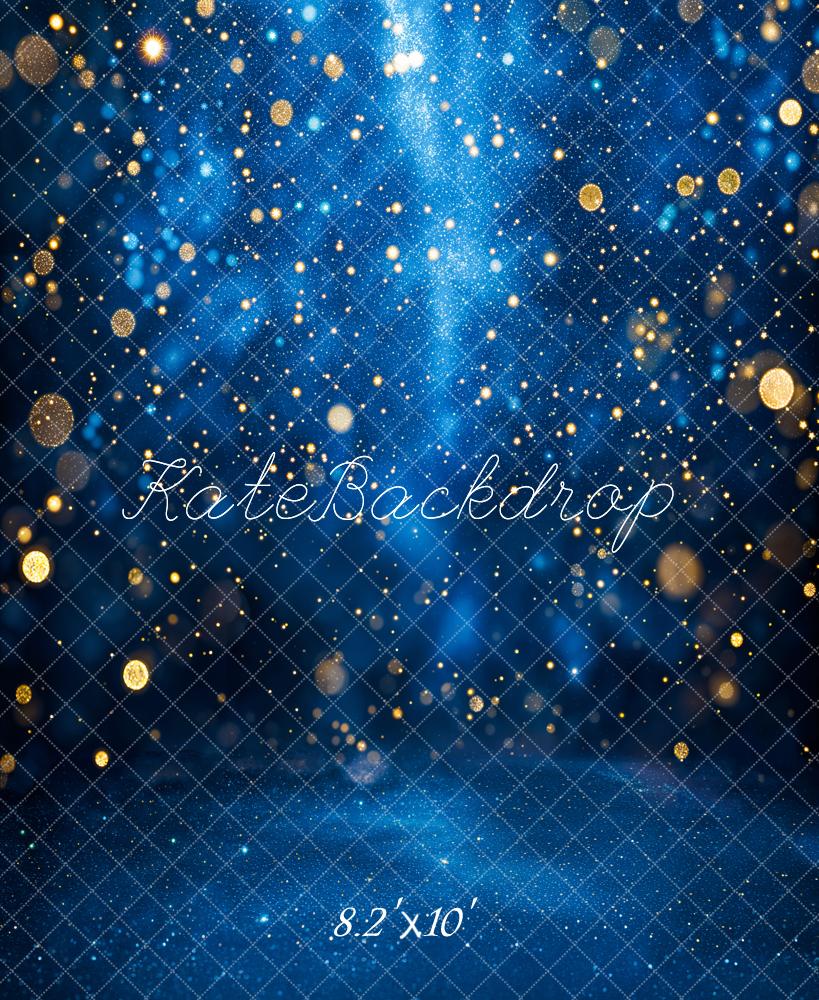 Lightning Deals Kate Blue Bokeh Glitter Backdrop Designed by Emetselch