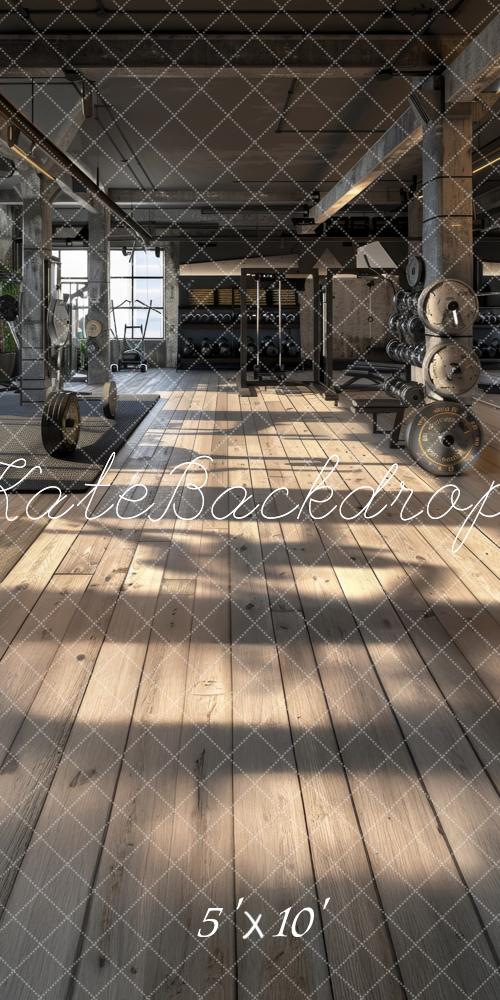 Kate Sweep Industrial Gym Fitness Interior Backdrop Designed by Lidia Redekopp -UK