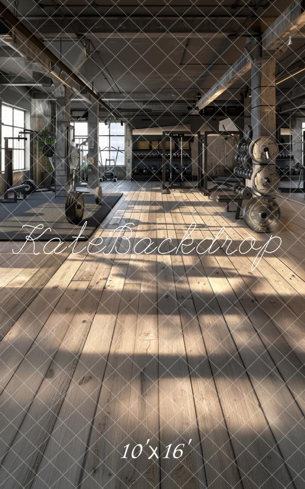 Kate Sweep Industrial Gym Fitness Interior Backdrop Designed by Lidia Redekopp -UK