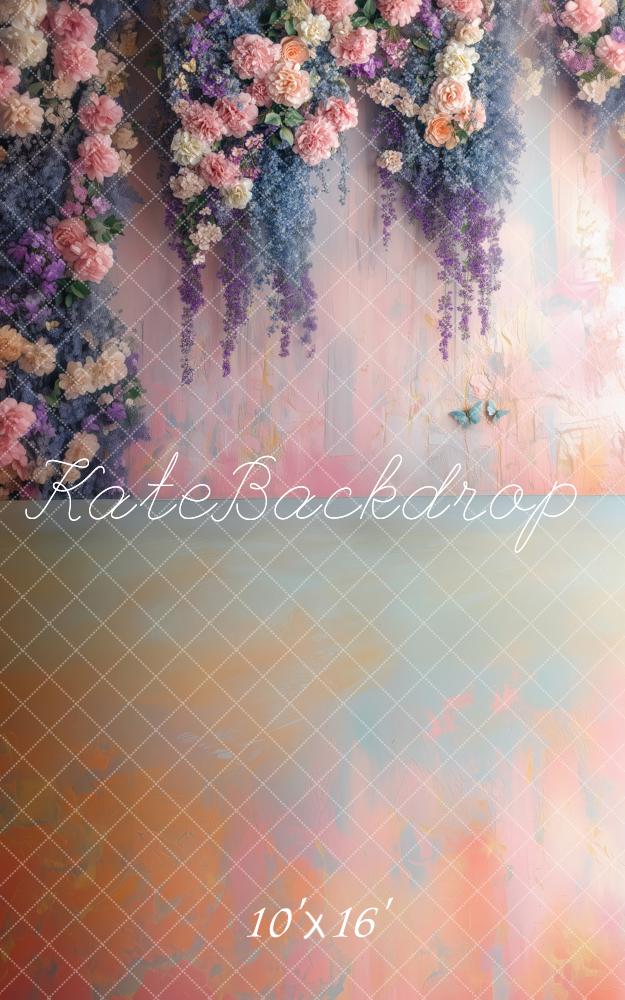 Kate Sweep Spring Romantic Wisteria Floral Backdrop Designed by Patty Robert -UK
