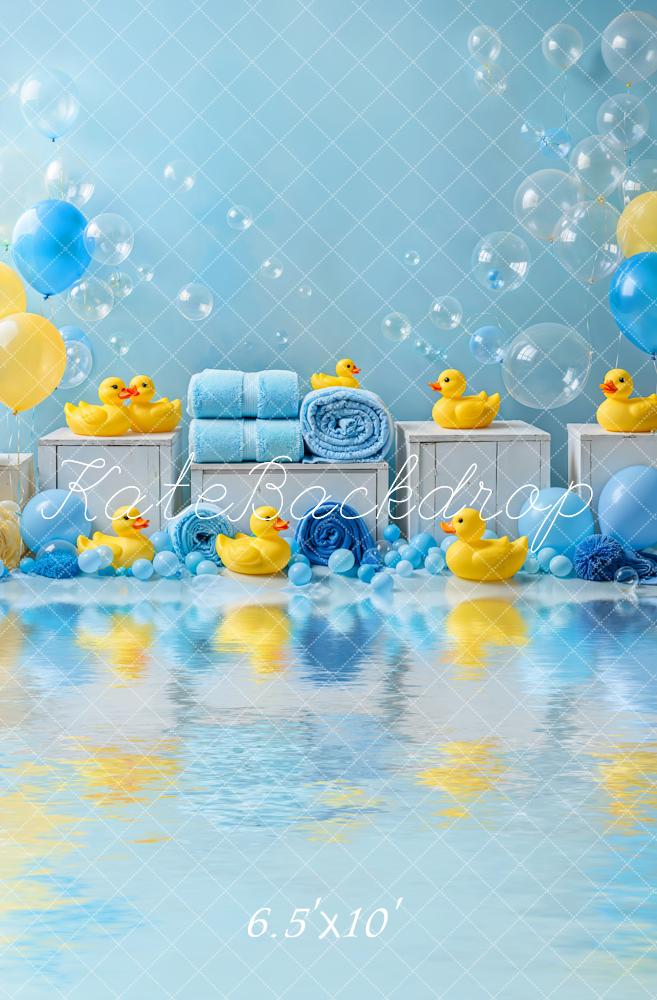 Lightning Deals Kate Cake Smash Duck Balloon Shower Bubble Backdrop Designed by Emetselch -UK