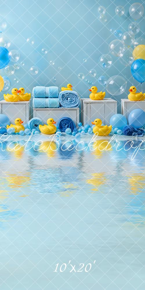 Lightning Deals Kate Cake Smash Duck Balloon Shower Bubble Backdrop Designed by Emetselch -UK