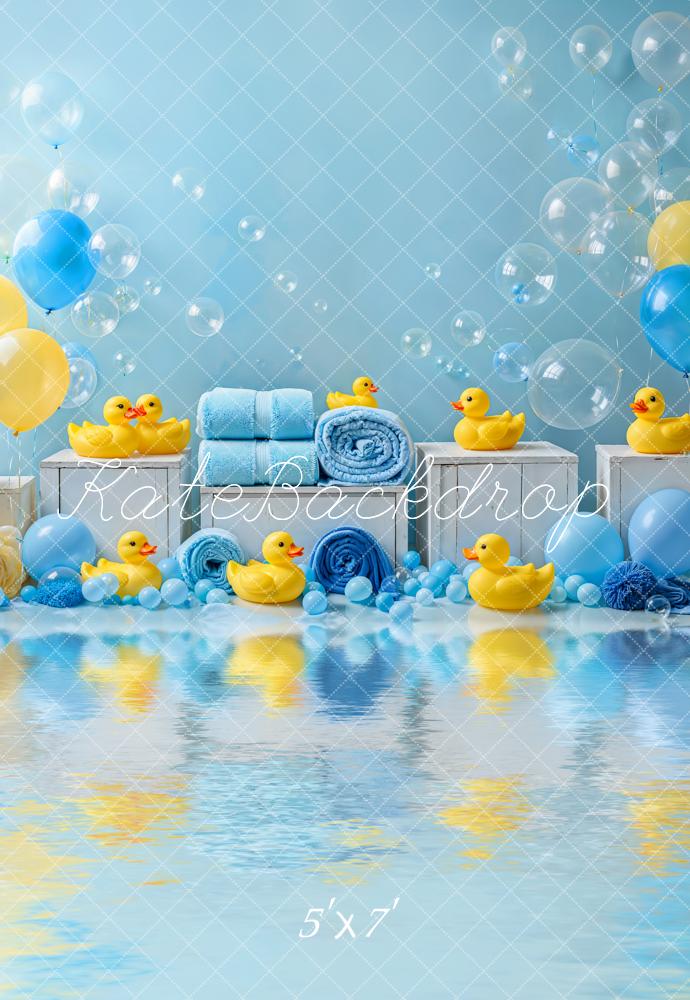 Lightning Deals Kate Cake Smash Duck Balloon Shower Bubble Backdrop Designed by Emetselch -UK