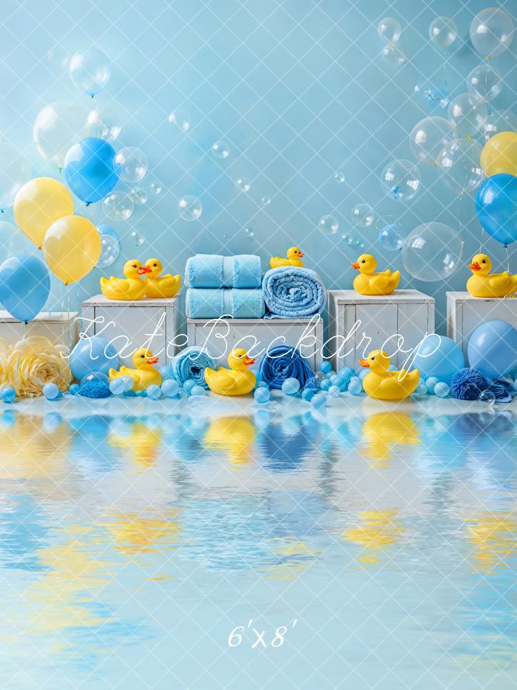 Lightning Deals Kate Cake Smash Duck Balloon Shower Bubble Backdrop Designed by Emetselch -UK