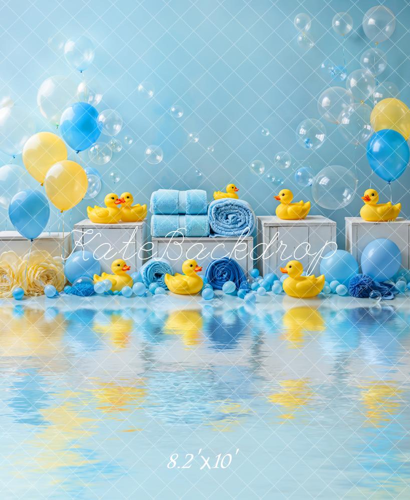 Lightning Deals Kate Cake Smash Duck Balloon Shower Bubble Backdrop Designed by Emetselch -UK