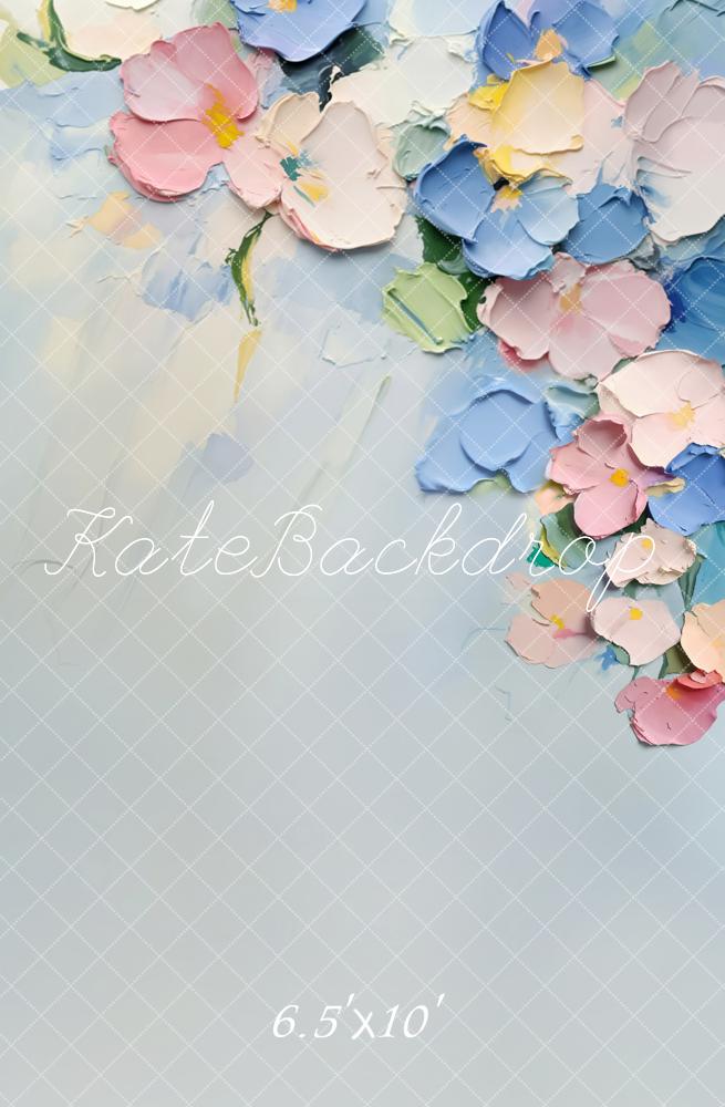 Kate Pastel Floral Abstract Texture Backdrop Designed by Emetselch -UK