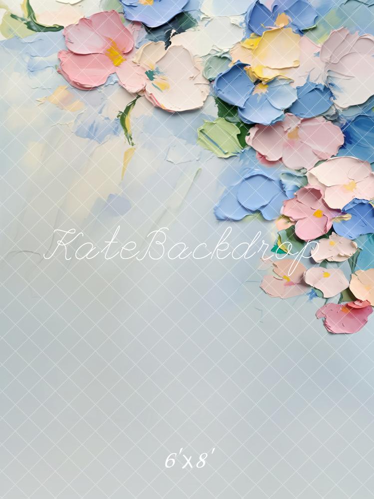 Kate Pastel Floral Abstract Texture Backdrop Designed by Emetselch -UK