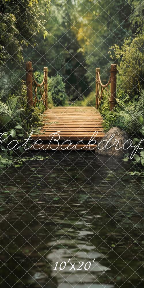 Kate Spring Forest Bridge Lake Backdrop Designed by Emetselch -UK
