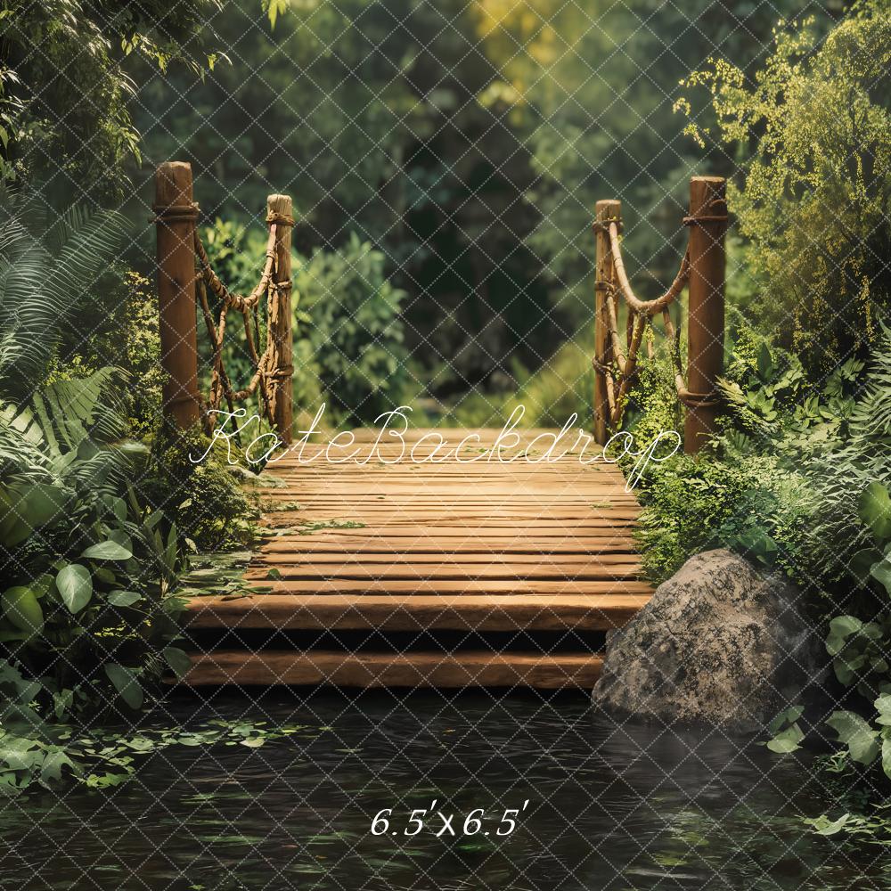 Kate Spring Forest Bridge Lake Backdrop Designed by Emetselch -UK