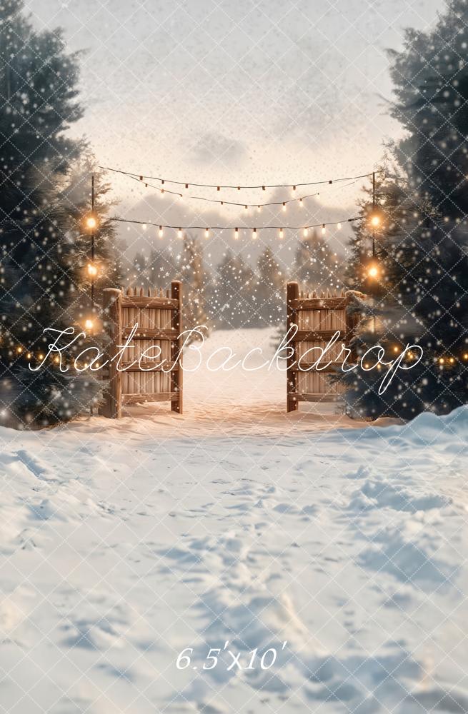 On Sale Kate Christmas Snow Farm Backdrop Designed by Emetselch -UK