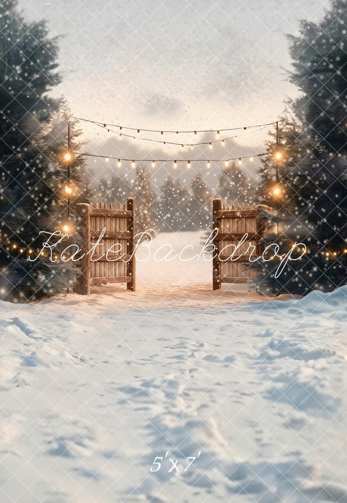 On Sale Kate Christmas Snow Farm Backdrop Designed by Emetselch -UK